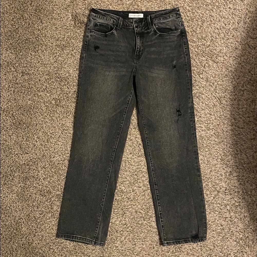 Flying Monkey distressed high rise straight leg jeans -size 28